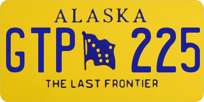 AK license plate GTP225
