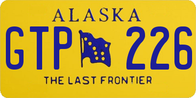 AK license plate GTP226