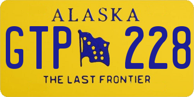 AK license plate GTP228