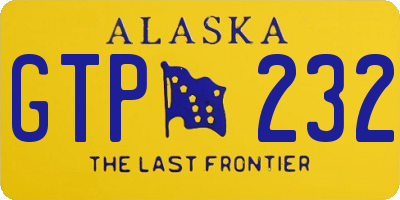 AK license plate GTP232