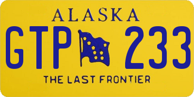 AK license plate GTP233