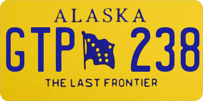 AK license plate GTP238