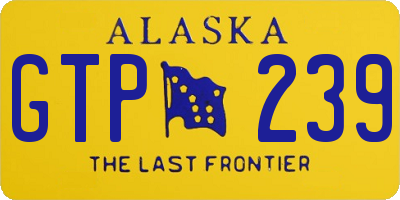 AK license plate GTP239