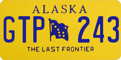AK license plate GTP243