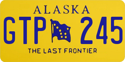 AK license plate GTP245