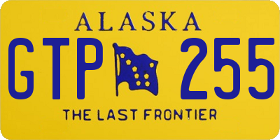 AK license plate GTP255