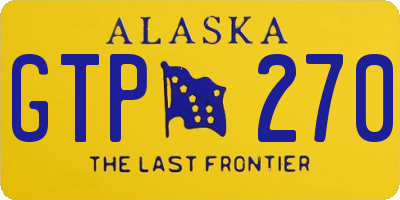 AK license plate GTP270