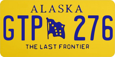 AK license plate GTP276