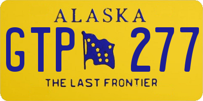 AK license plate GTP277