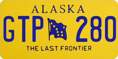 AK license plate GTP280