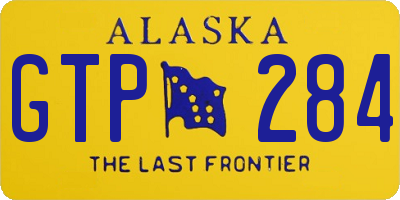 AK license plate GTP284