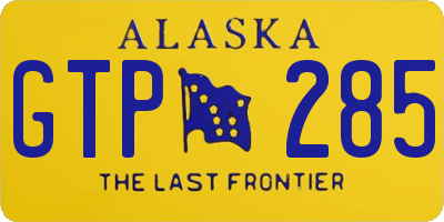 AK license plate GTP285