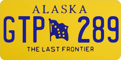 AK license plate GTP289