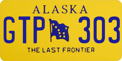 AK license plate GTP303
