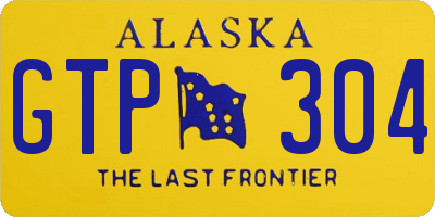 AK license plate GTP304