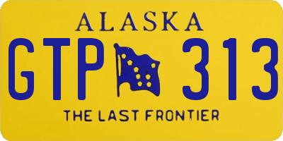 AK license plate GTP313