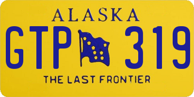 AK license plate GTP319