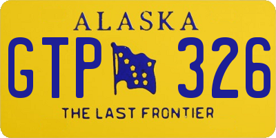 AK license plate GTP326