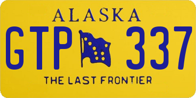 AK license plate GTP337
