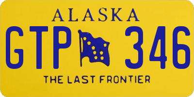 AK license plate GTP346