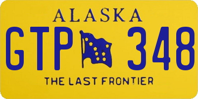 AK license plate GTP348