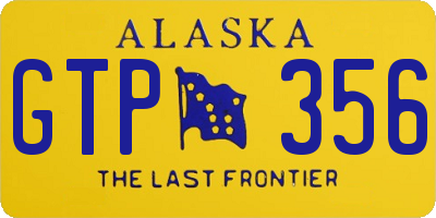AK license plate GTP356