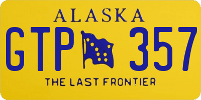AK license plate GTP357