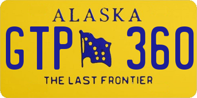 AK license plate GTP360