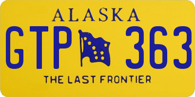 AK license plate GTP363