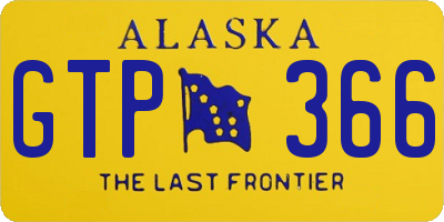 AK license plate GTP366