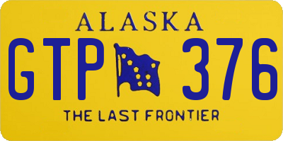 AK license plate GTP376