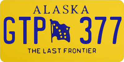 AK license plate GTP377