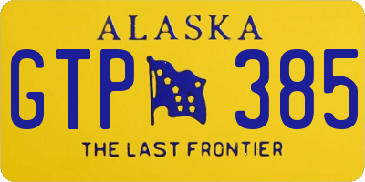AK license plate GTP385