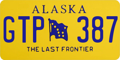 AK license plate GTP387