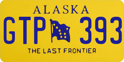 AK license plate GTP393
