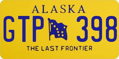 AK license plate GTP398