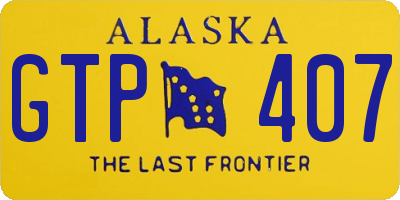 AK license plate GTP407