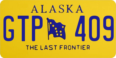 AK license plate GTP409