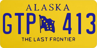 AK license plate GTP413