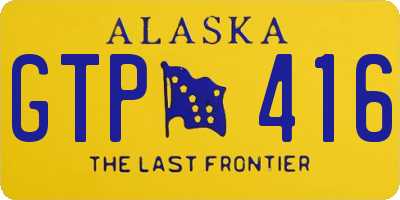 AK license plate GTP416