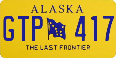 AK license plate GTP417