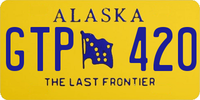 AK license plate GTP420