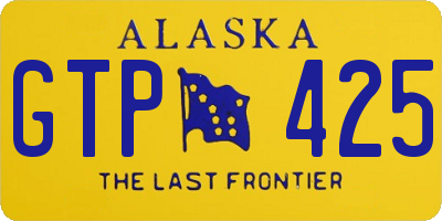 AK license plate GTP425