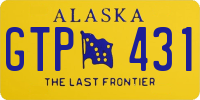 AK license plate GTP431