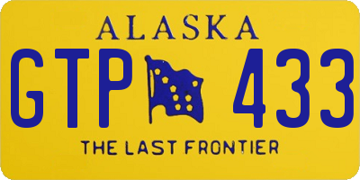 AK license plate GTP433
