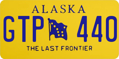 AK license plate GTP440