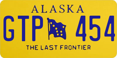 AK license plate GTP454