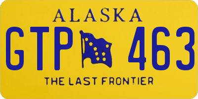 AK license plate GTP463