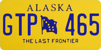 AK license plate GTP465