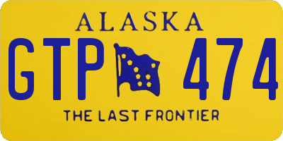 AK license plate GTP474